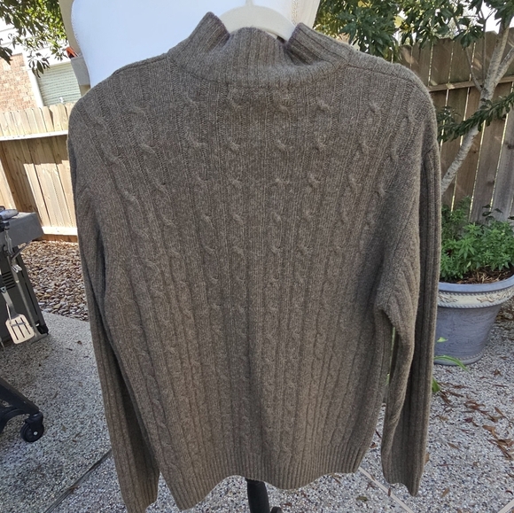 Daniele Blasi Mens Large Sweater Wool Mock Neck 1/3 Zip Rib Knit  Cable Knit - Picture 10 of 13